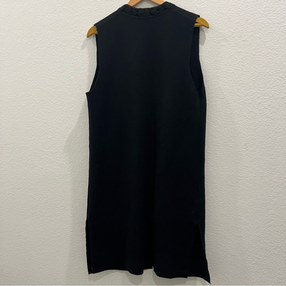 Rare Kobi Halperin Jaycie Black Crochet Lace Trim and Pockets Sweater Vest M‎ - Picture 8 of 11